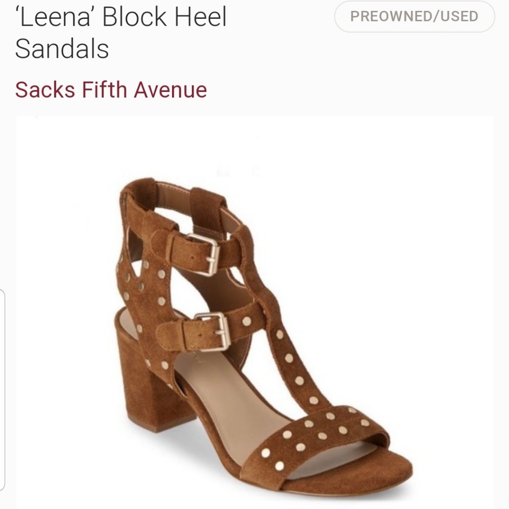 Saks Fith Avenue Leena gladiator suede sandals 7.5